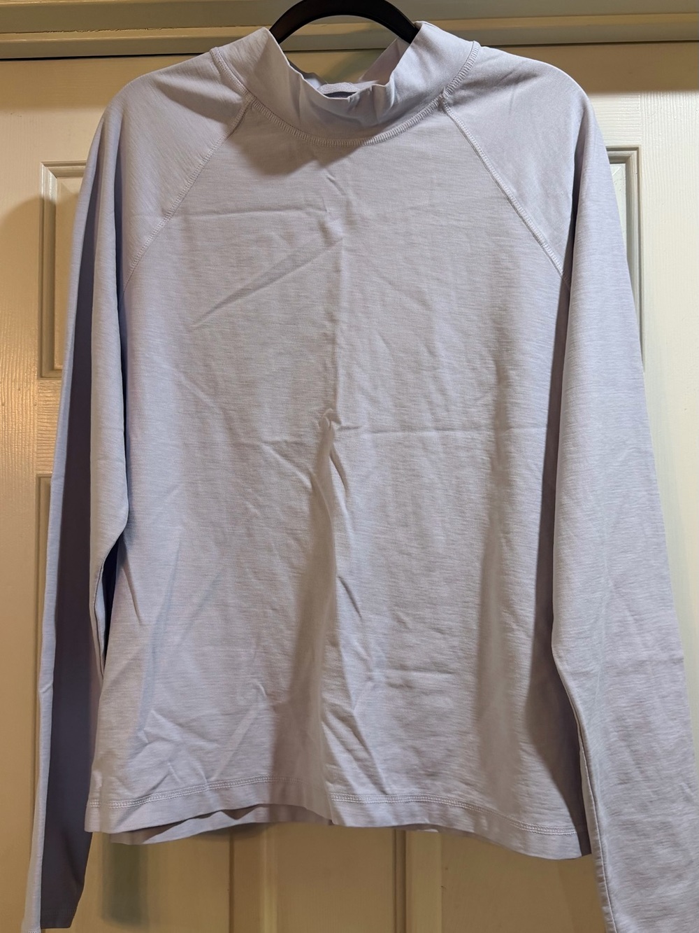 Free People Long-Sleeve Mock Neck Shirt - Light Lavender